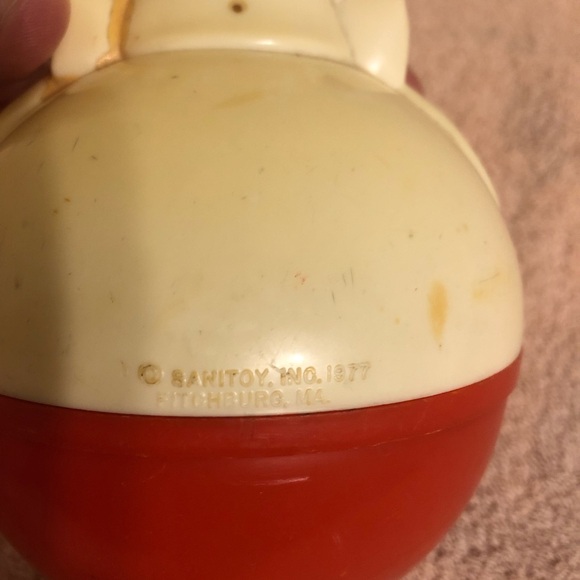 Vintage 1977 Sanitoy Inc Roly Poly Chime Jingle Clown - Picture 4 of 6